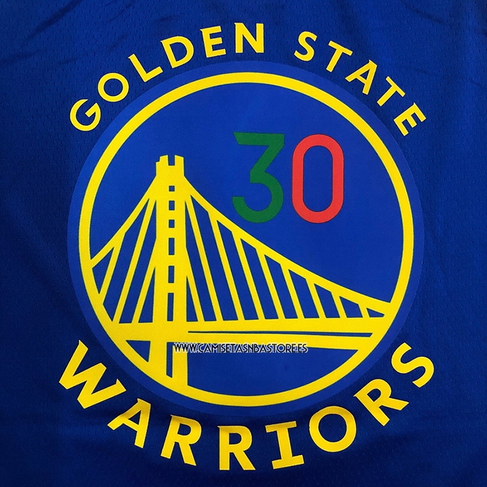 Stephen Curry NO 30 Camiseta Golden State Warriors Icon Royal Special Mexico Edition Azul